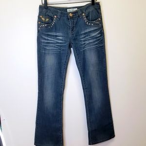 Size 11 Liuce's jeans embroidered studded and distressed  New without tags  F20